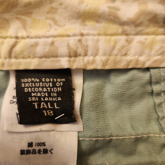 Eddie Bauer Women's Light Blue Turquoise Cargo Pants 100% Cotton Size 18 Tall - Picture 4 of 16